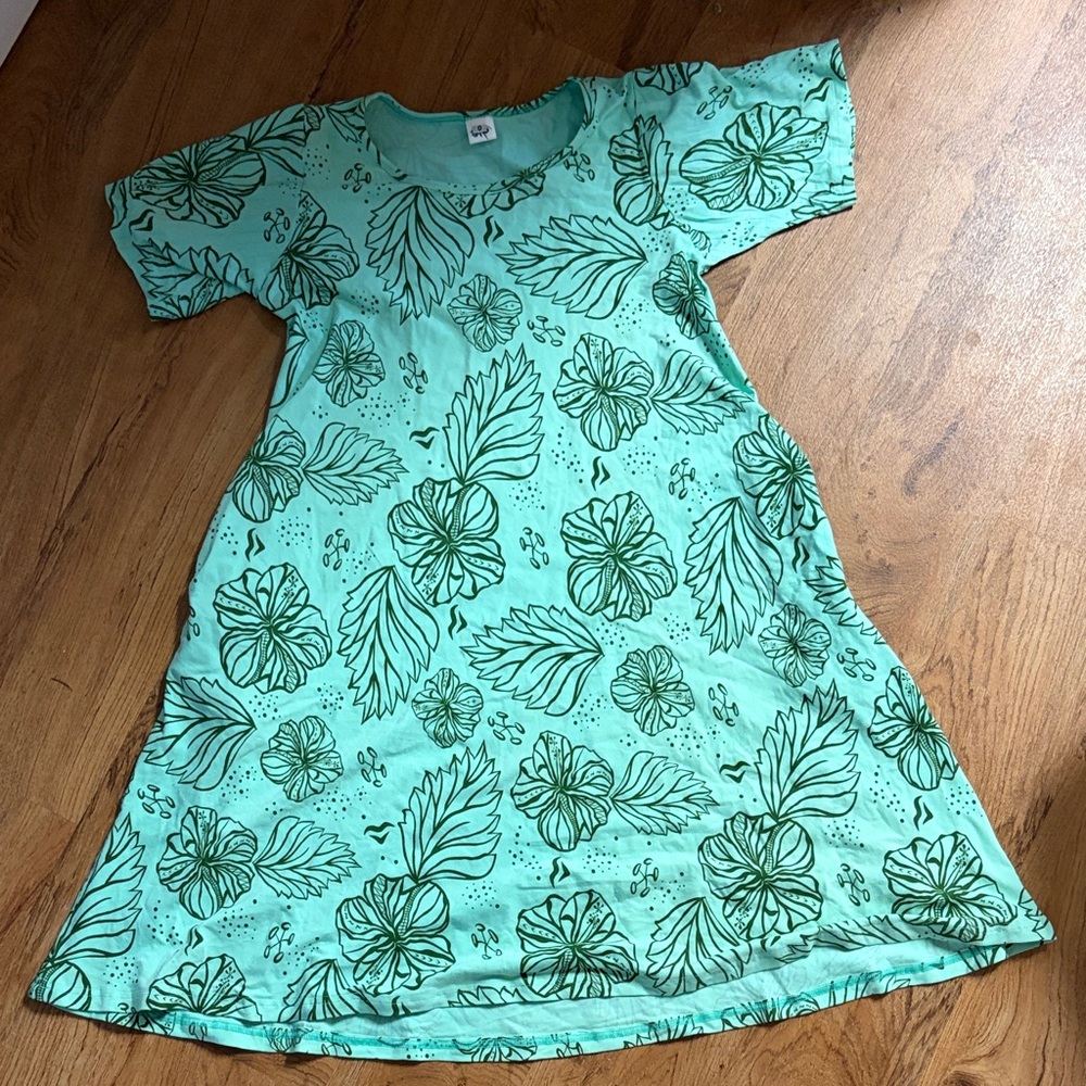 Women’s Mint Green Floral Midi Dress